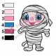 Mummy Baby Embroidery Design